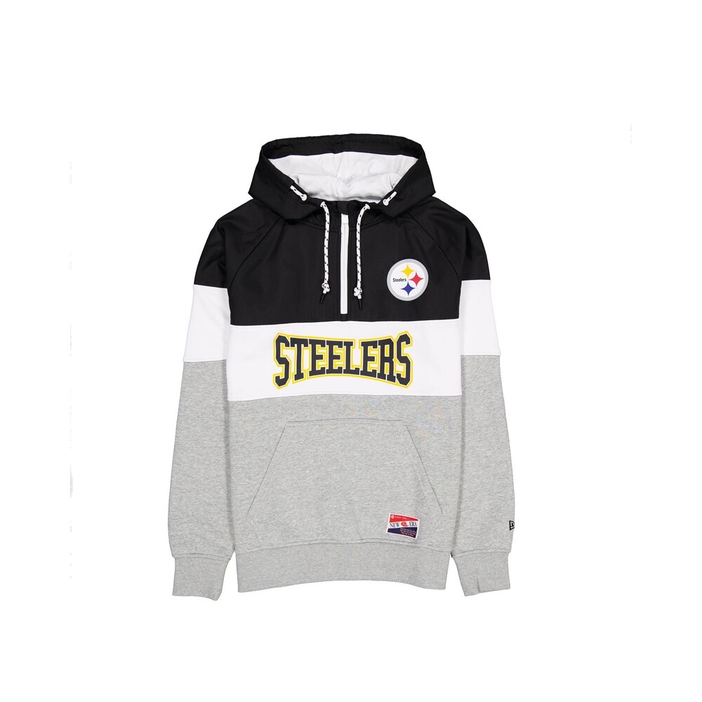 New Era Pittsburgh Steelers Throwback Color Block Hoodie - Size S